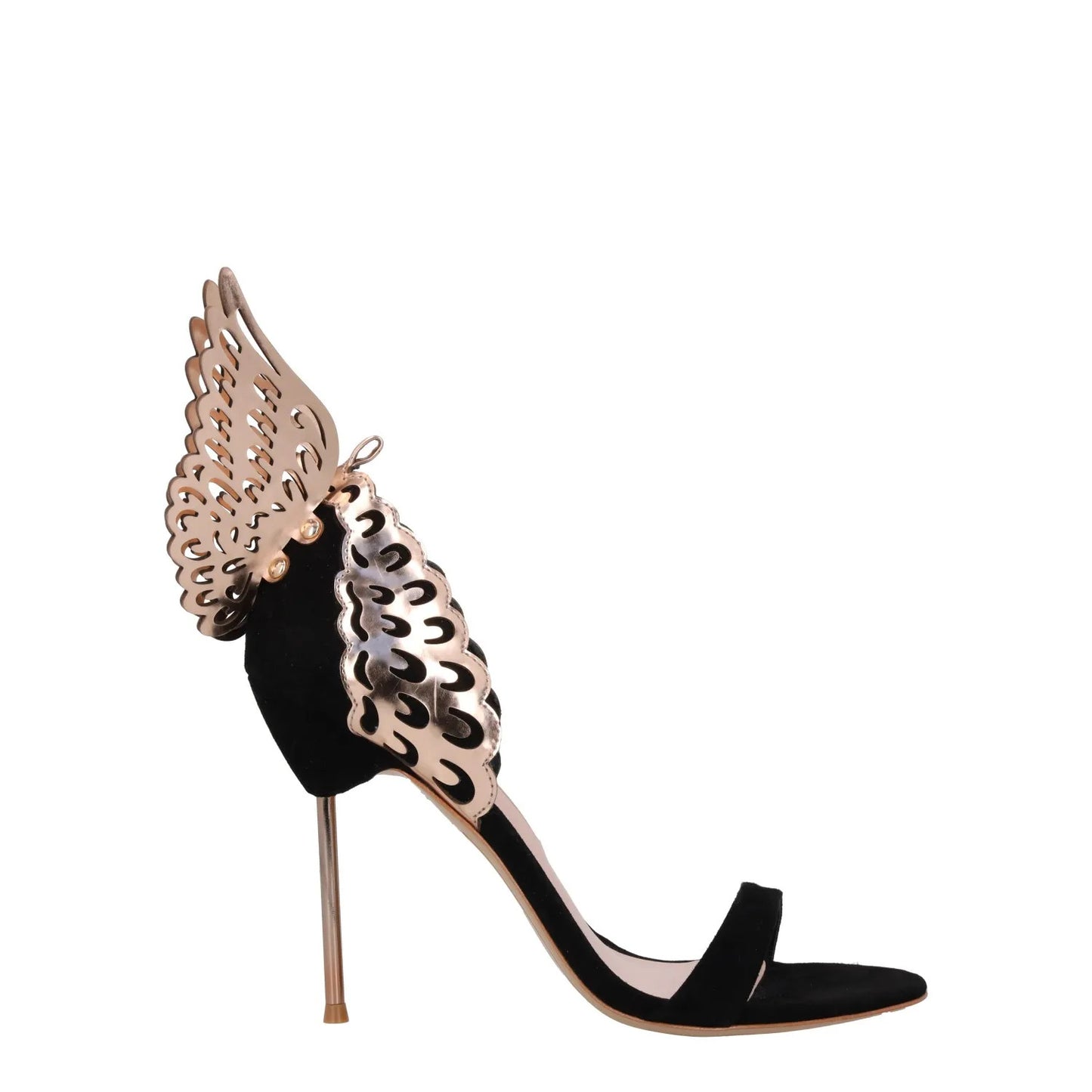 SOPHIA WEBSTER Womens Evangeline Sandal Suede Leather Black Heel UK 7.5 RRP580