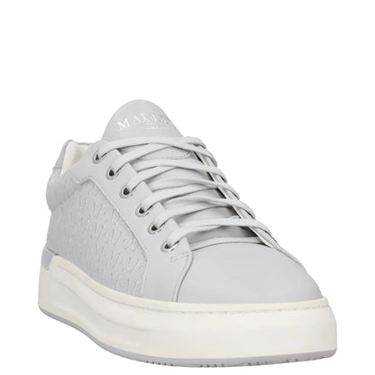 MALLET Mens Trainers Grey Leather Low Top Lace Up White Sole UK 6 RRP 185 — View 2
