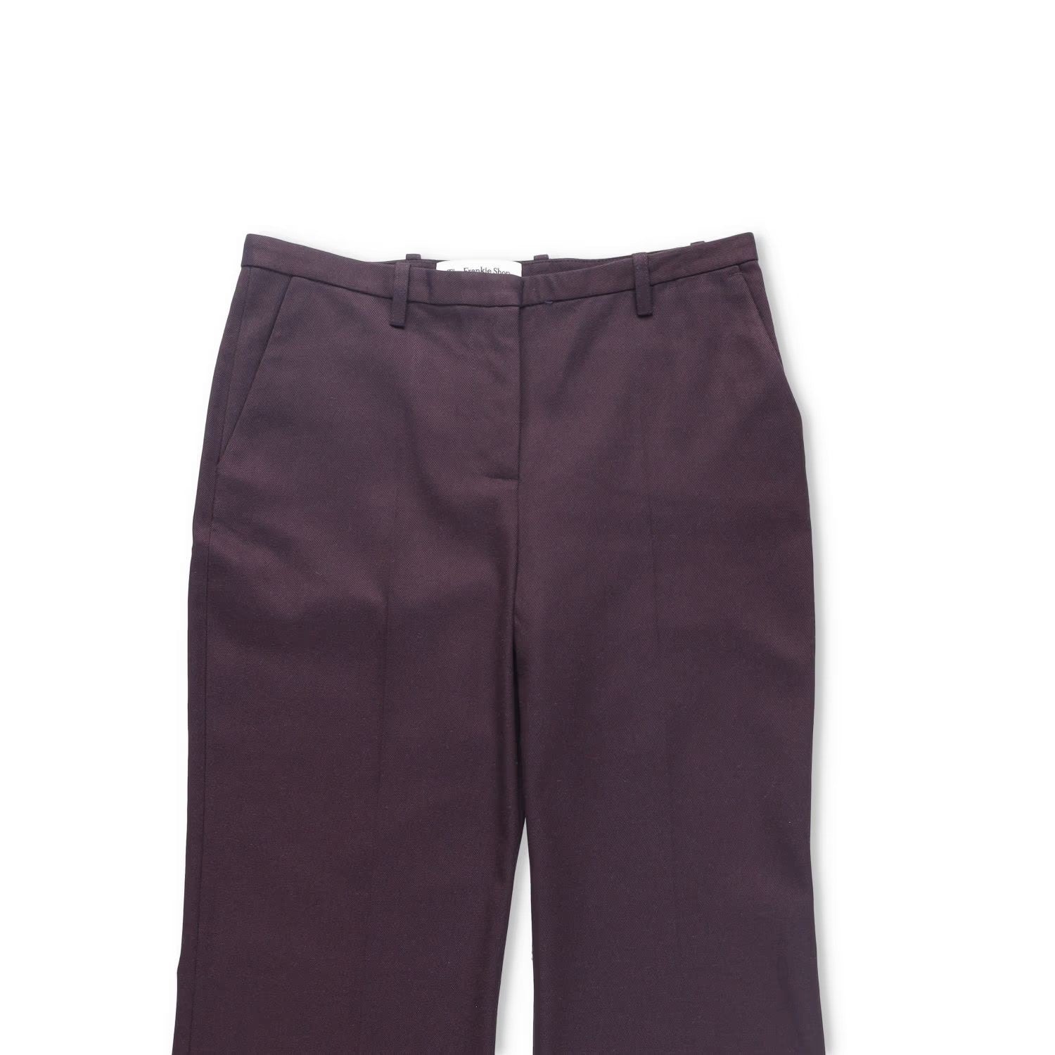FRANKIE SHOP Womens Lyra Flared Pants Purple Flat Front Zipped Size S RRP 212.1 — View 2