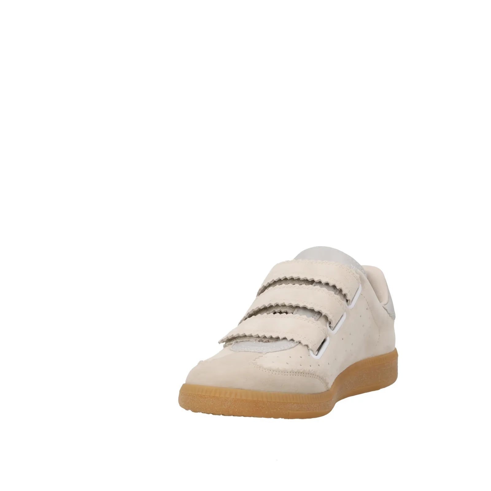 ISABEL MARANT Womens Beth Leather Sneakers Beige Low Top Strappy UK 2 RRP 345 — View 3