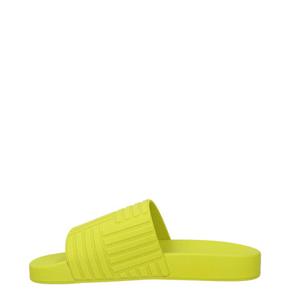 BOTTEGA VENETA Womens Slides Flat Rubber Geometric Print Green UK 5 RRP 300 — View 4
