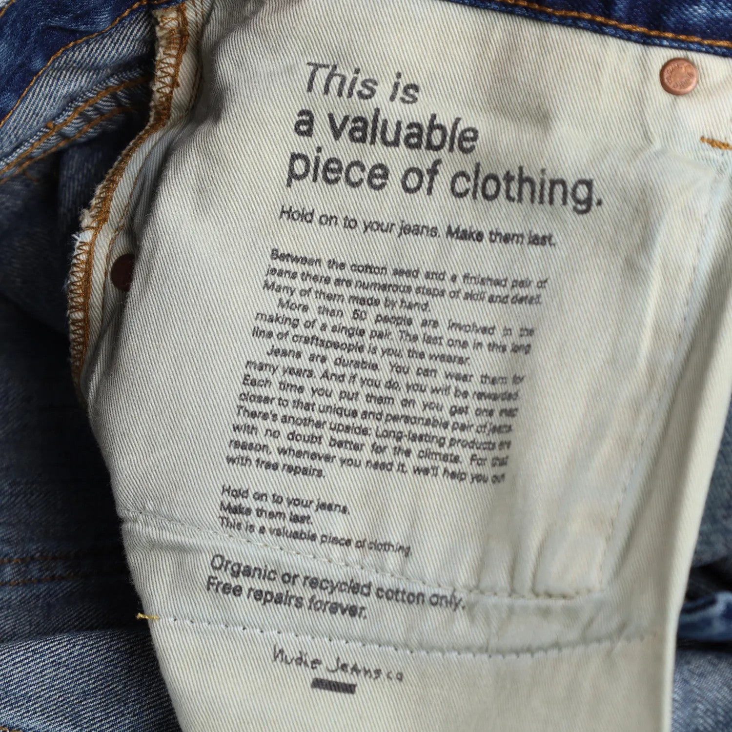 NUDIE JEANS Mens Jeans Steady Eddie Ii Stormy Selvedge Straight Blue 31 RRP 200 — View 9