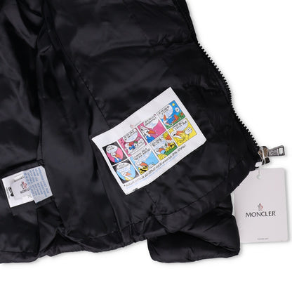 MONCLER Womens Makaluu Fur Hood Lined Jacket Nylon Size Large Black RRP1500 — View 9