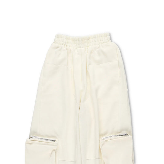 PARIS GEORGIA Womens Trousers Ivory White Wide Leg Side Pockets Size S RRP 250 — View 2