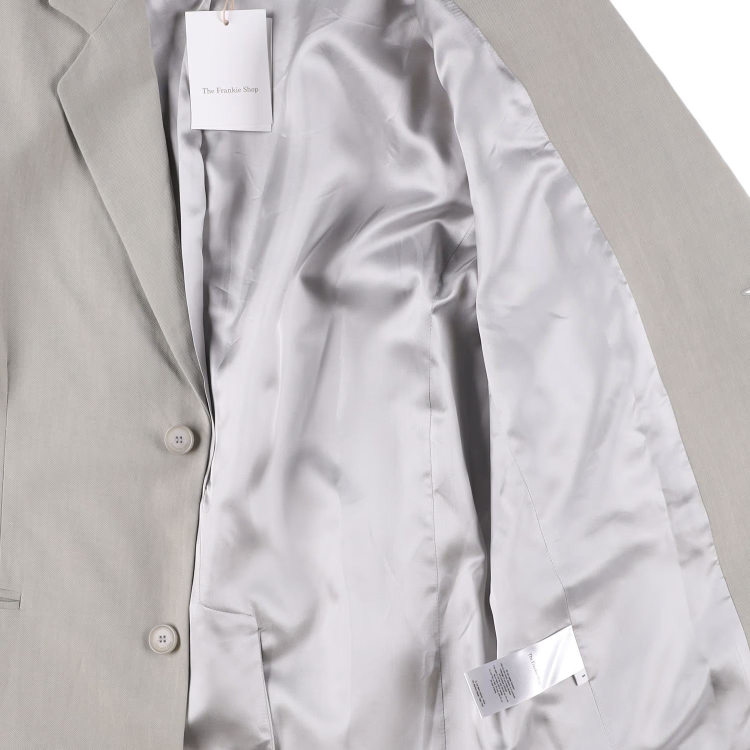 FRANKIE SHOP Womens Aiden Single Breasted Blazer Linen Sage Size S RRP 350 — View 9
