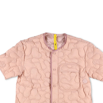MONCLER GENIUS X Salehe Bembury Womens Shirt Jacket Quilted Crop Pink 46 RRP 735 — View 2