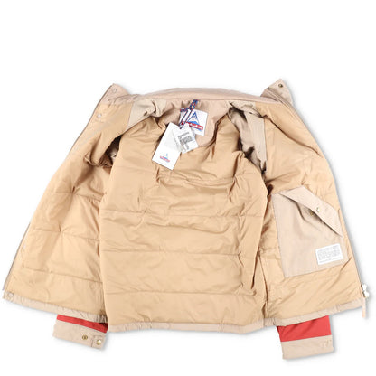 HOLUBAR Mens Coat Beige Red Snap Closure Stand Up Collar Pockets L - 4 RRP 500 — View 8