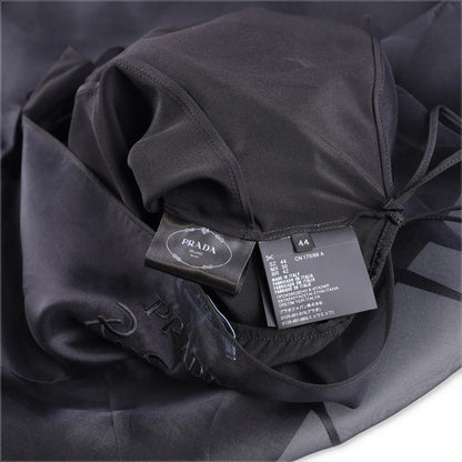 PRADA Womens Midi Dress Halter Neck Tie Sleeveless Re Edition Black 44 RRP 3060 — View 7