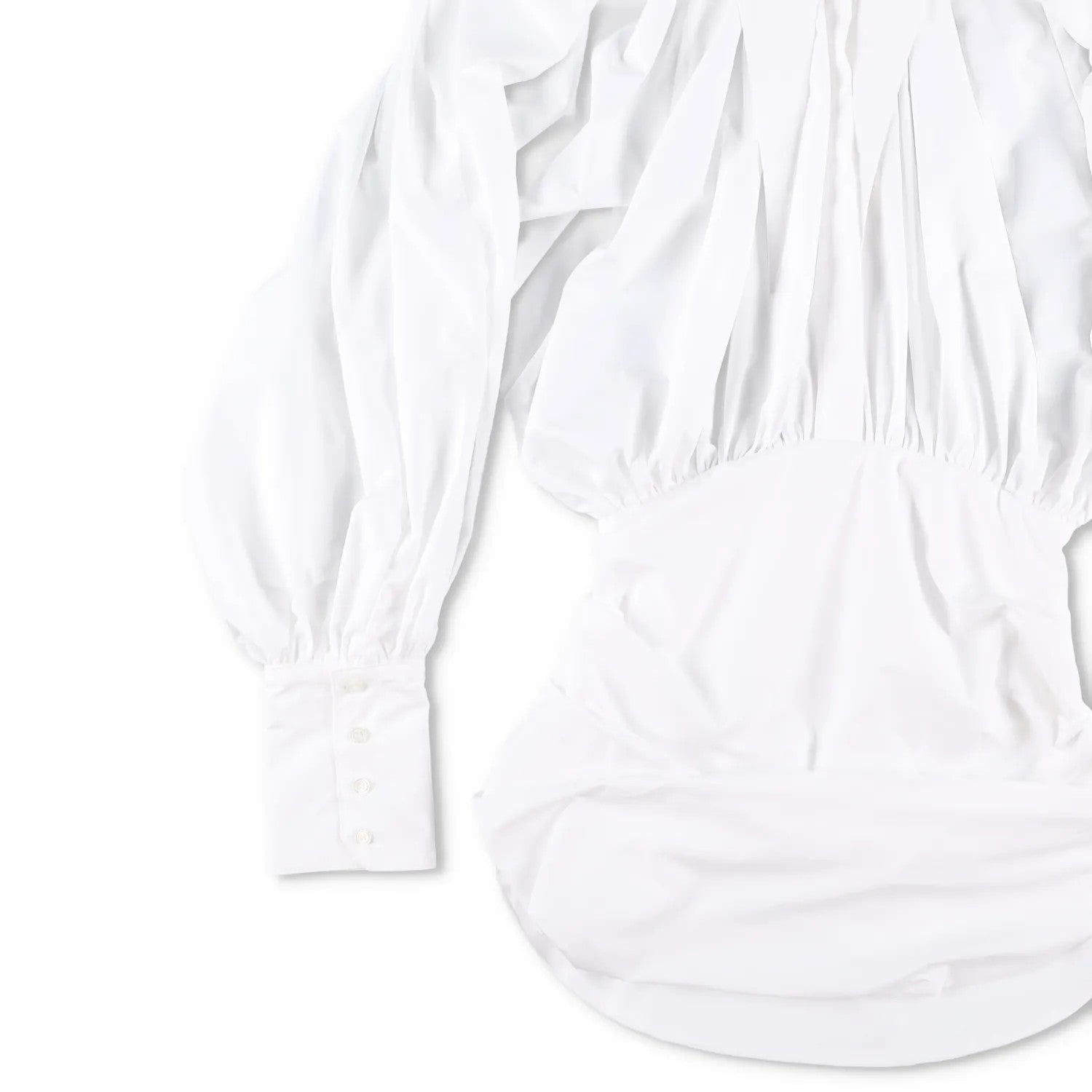 MONOT Womens Long Sleeve Big Lapel Shirt Mini Dress White Collared Size 8 RRP839 — View 3