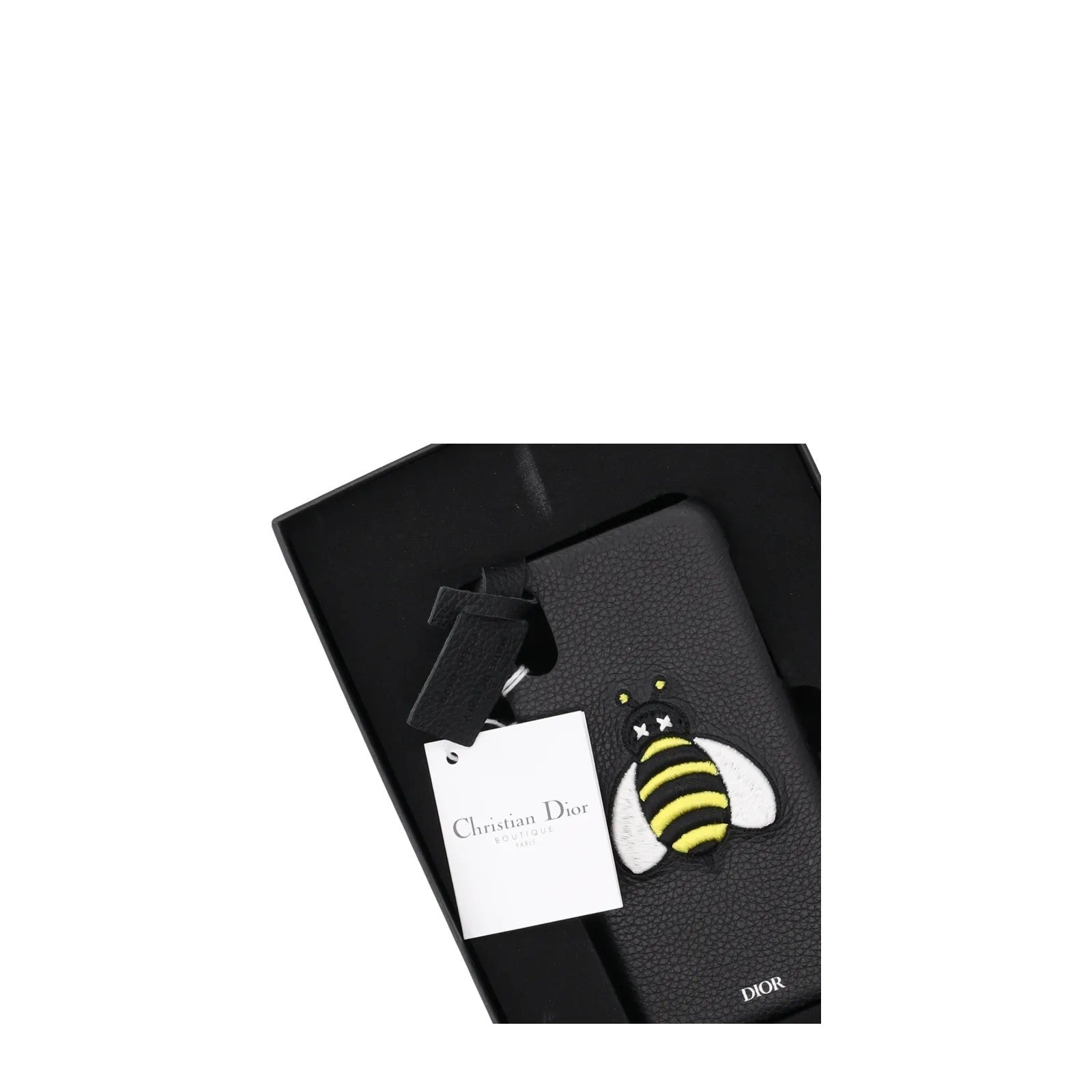 DIOR Bee Hard Phone Case Fits Apple iPhone X Black White Yellow RRP 310 — View 12
