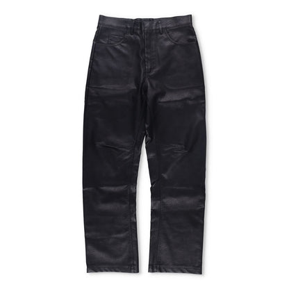 ENTIRE STUDIOS Mens Wet Pants Faux Leather Black 5 Pocket Zip Size S RRP 175.3