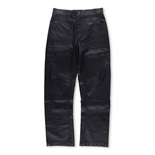 ENTIRE STUDIOS Mens Wet Pants Faux Leather Black 5 Pocket Zip Size S RRP 175.3