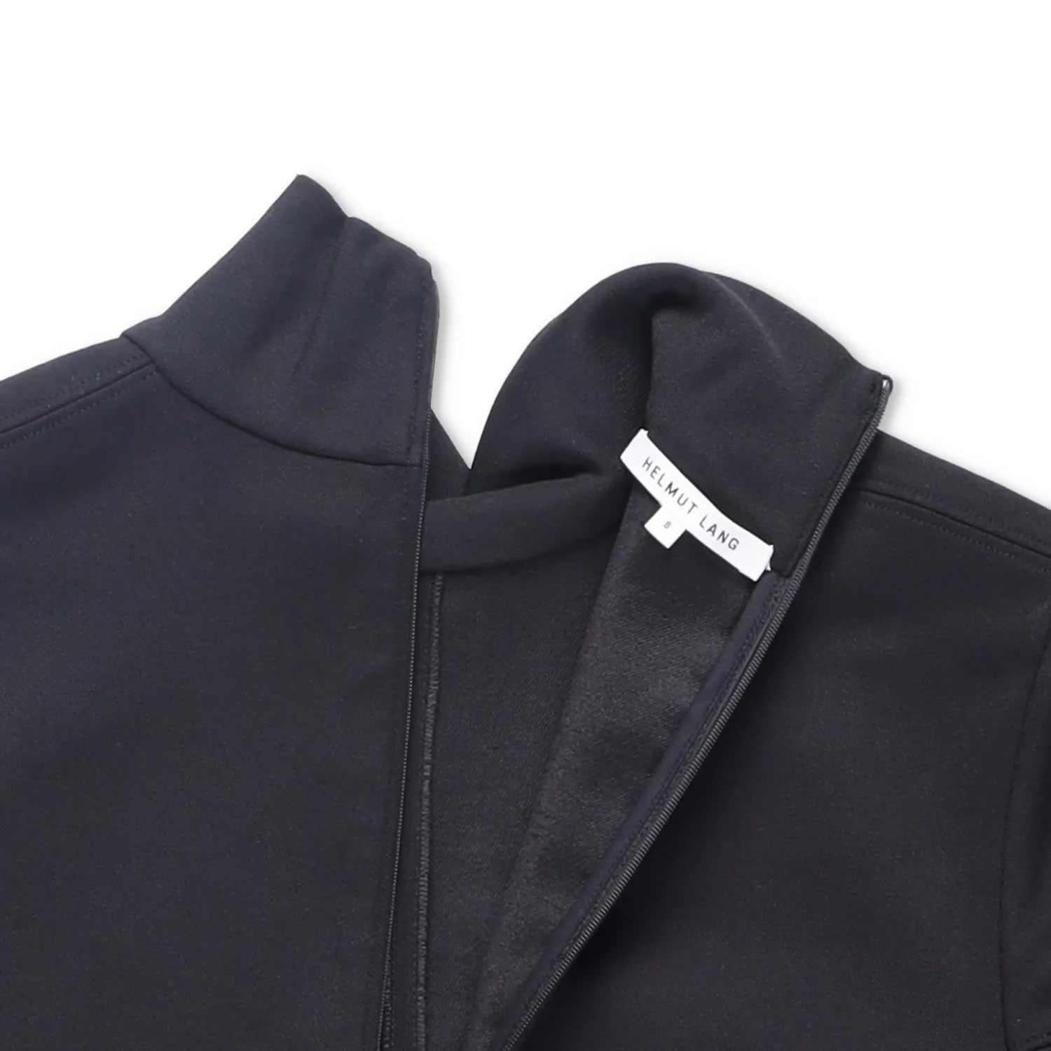 HELMUT LANG Womens Dress Black Long Sleeve High Neck Cold Shoulder Size 8 RRP500 — View 7