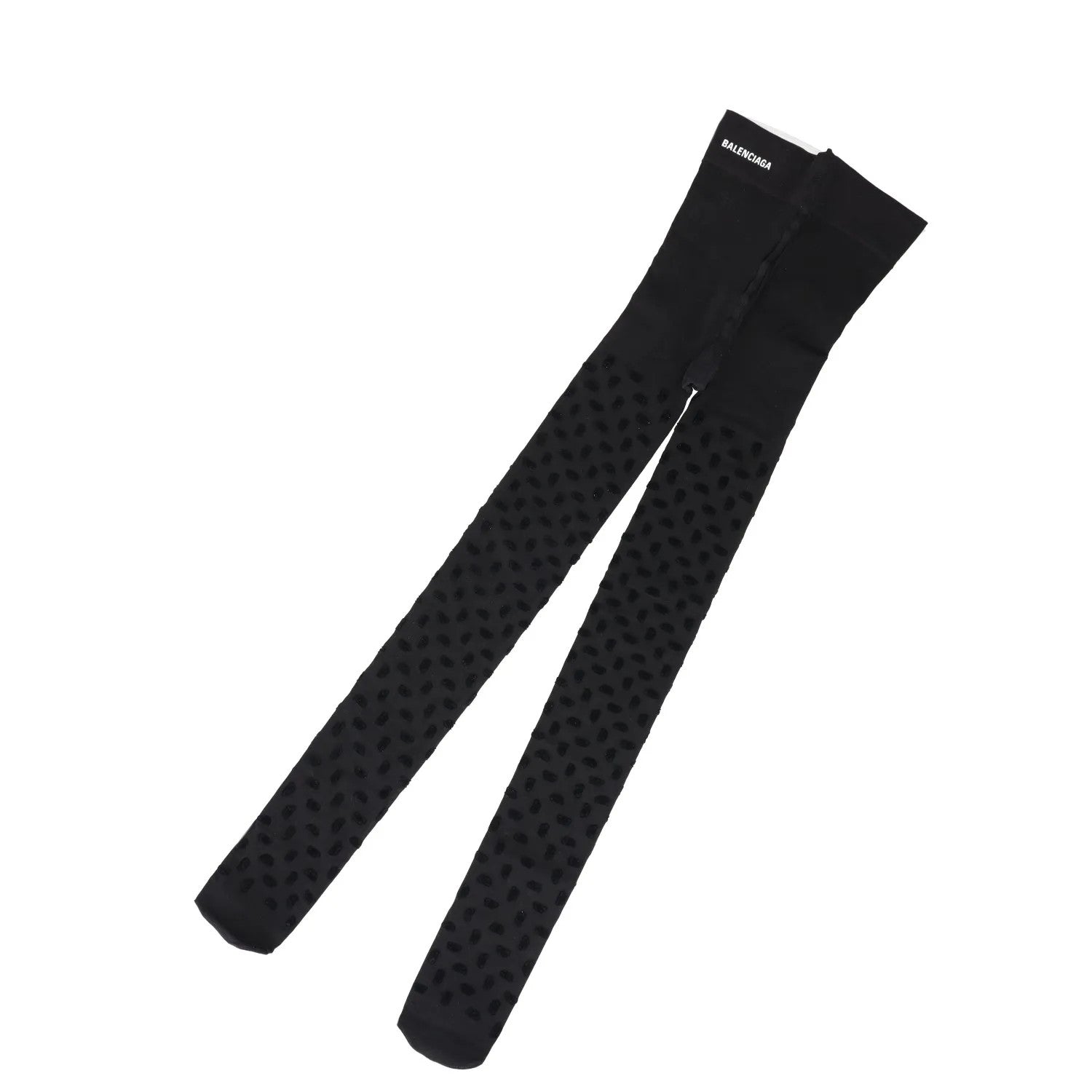 BALENCIAGA Womens Womens Tights Nylon Knitted Black Opaque Size L RRP 250 — View 4