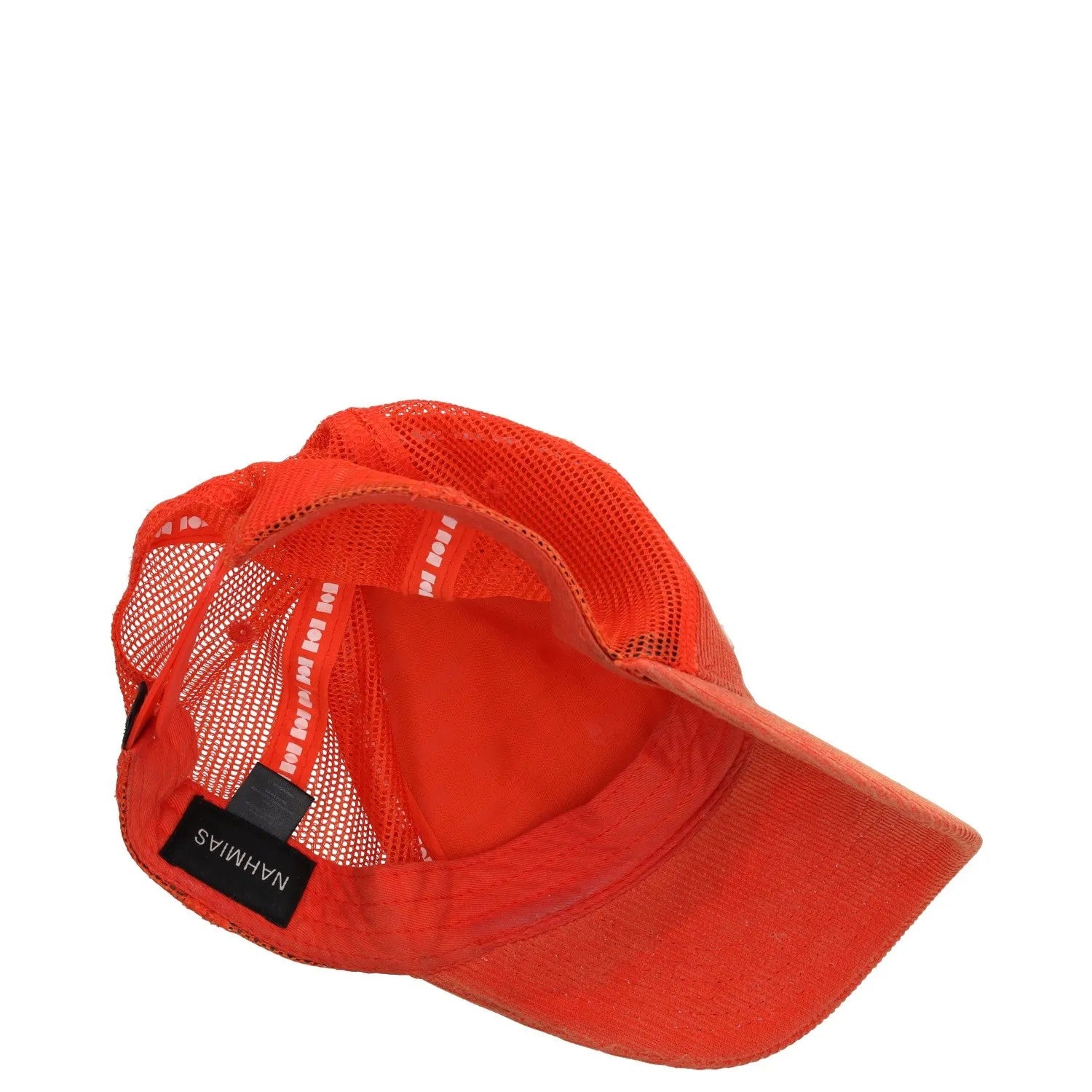 NAHMIAS Mens Summerland Corduroy Trucker Hat Orange Adjustable One Size RRP 215 — View 8