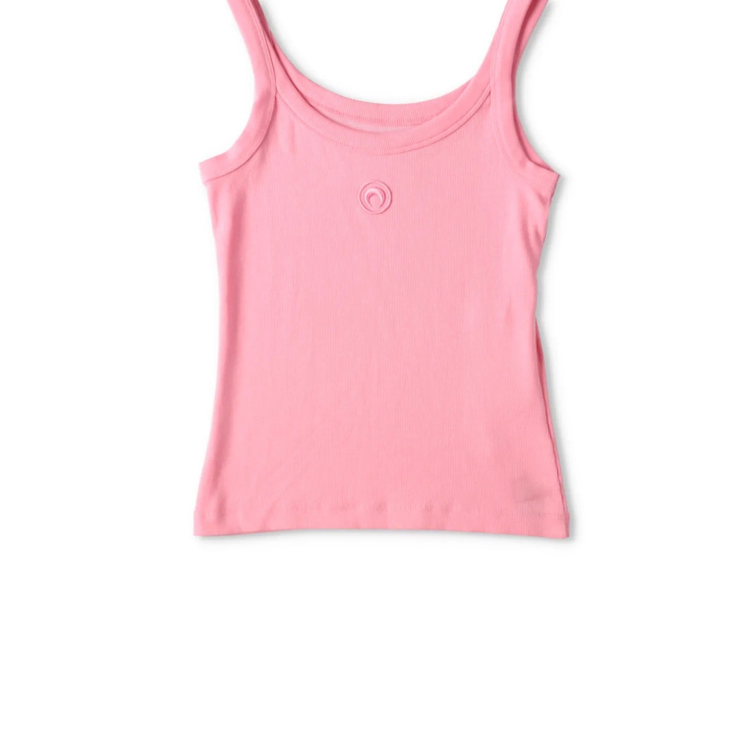 MARINE SERRE Womens Organic Cotton Rib 2X2 Tank Top Sleeveless Pink S RRP 130 — View 2