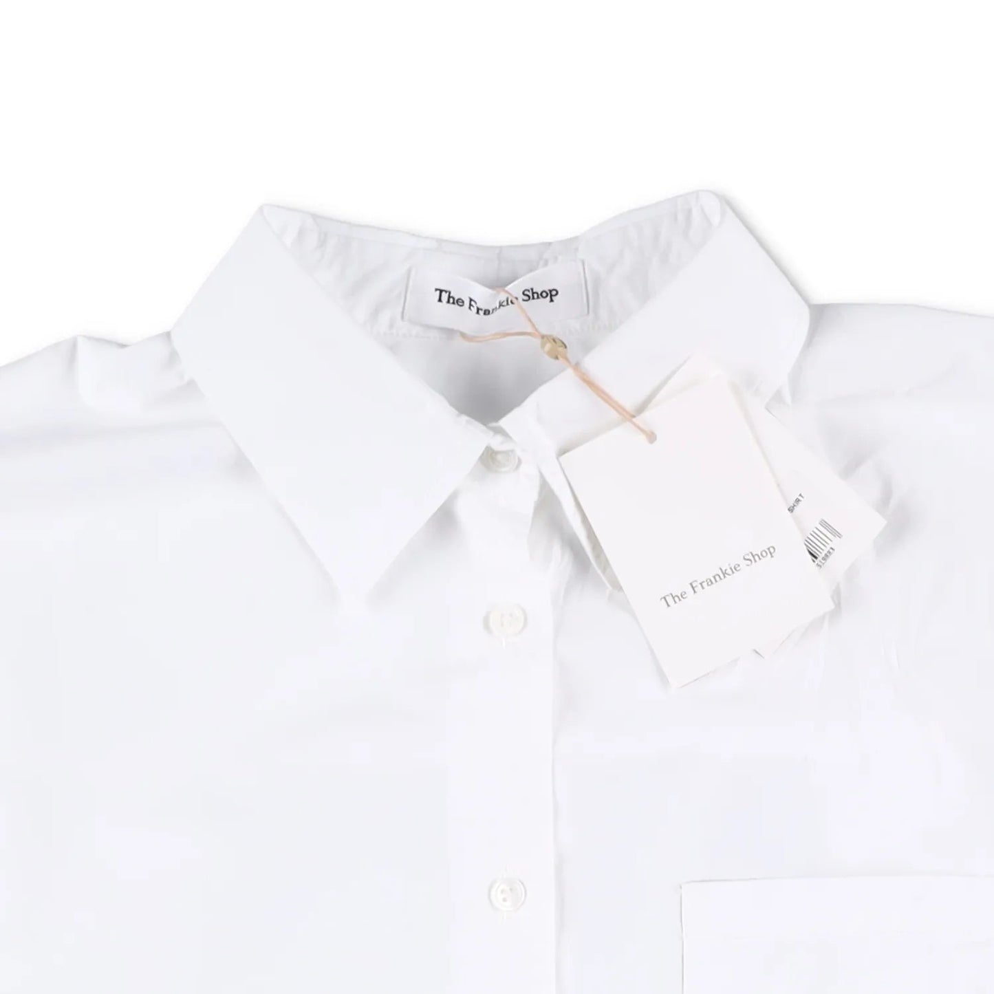 FRANKIE SHOP Women Lui Organic Cotton Button Up Long Sleeve Shirt White L RRP130 — View 5