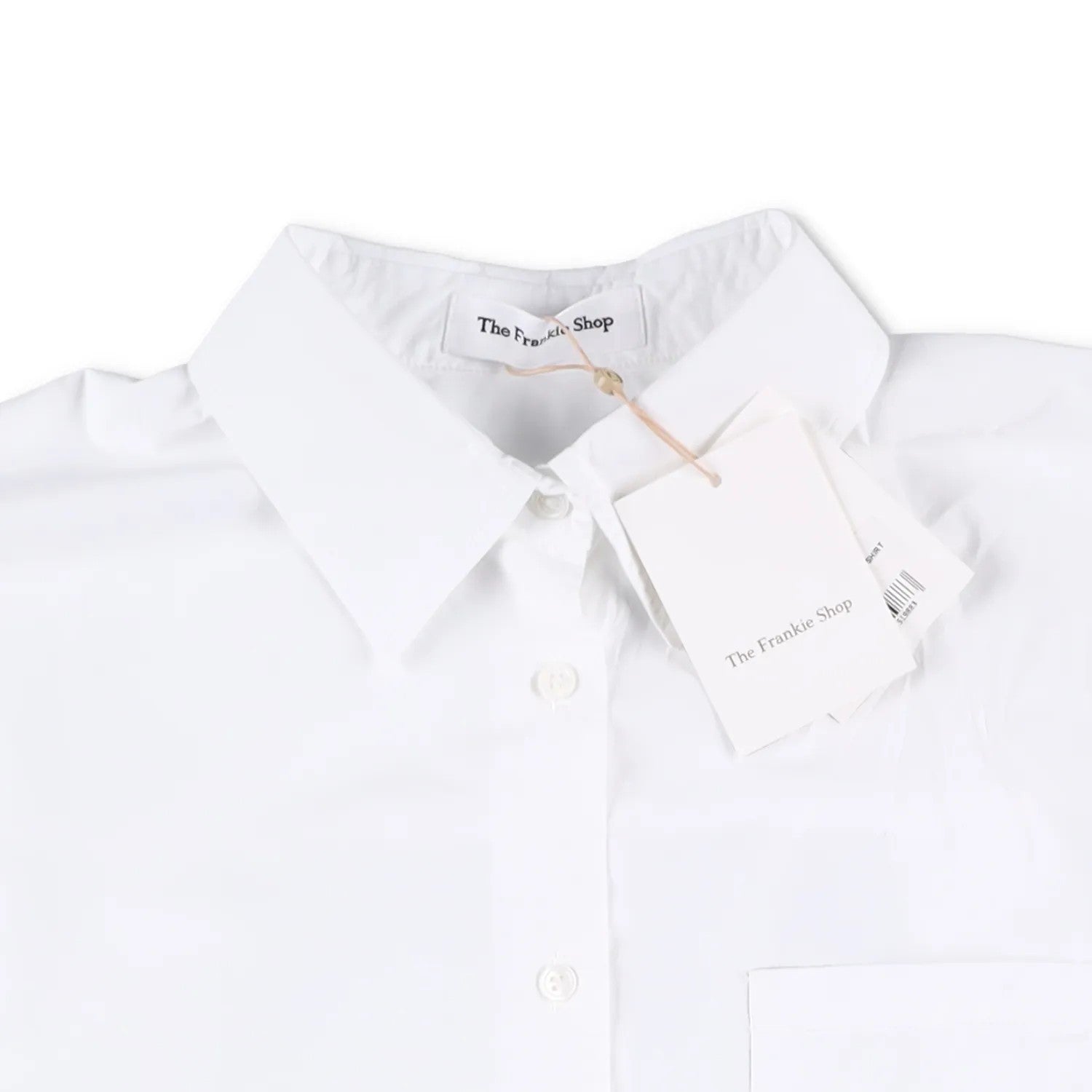 FRANKIE SHOP Women Lui Organic Cotton Button Up Long Sleeve Shirt White L RRP130 — View 5