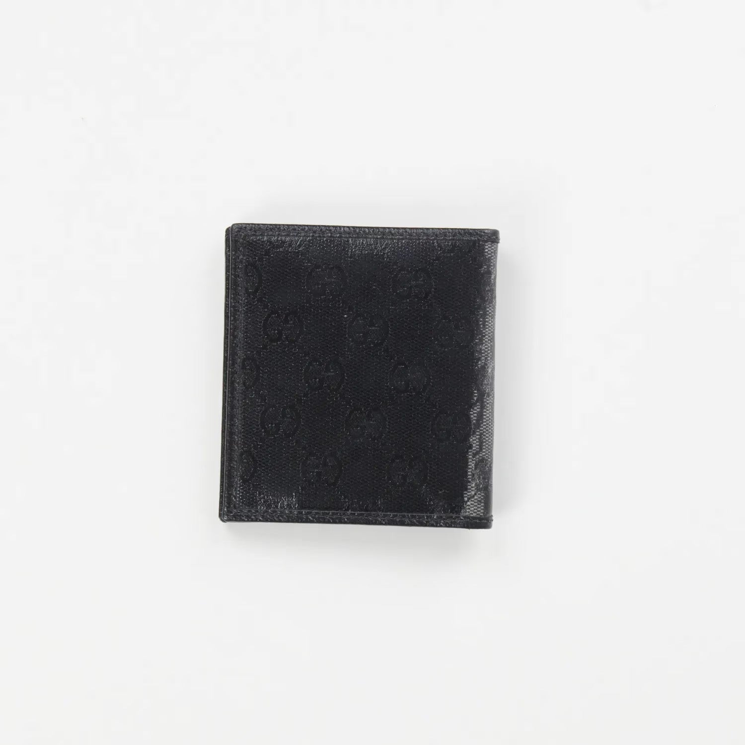 GUCCI Men's Crystal Ao Bifold Wallet Black Canvas Logo One Size RRP 300 — View 4