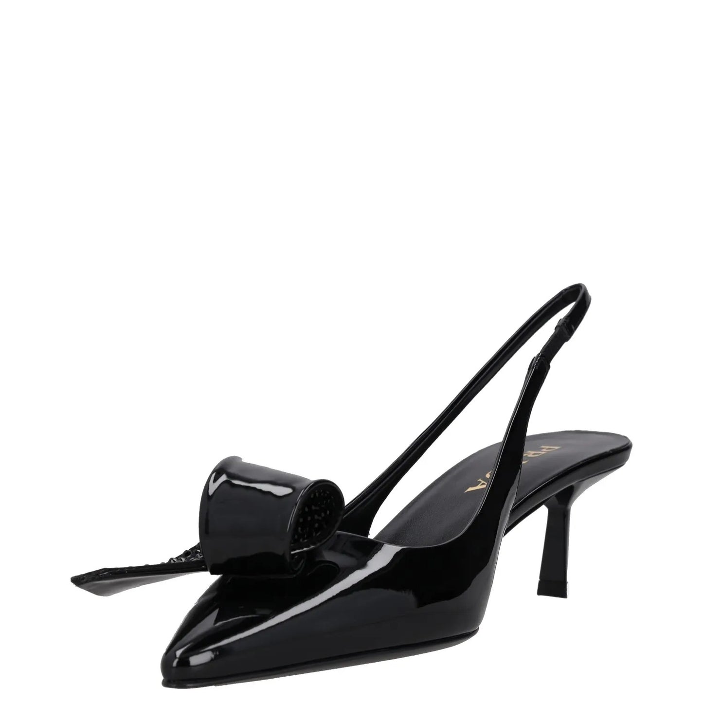 PRADA Womens Modellerie Torchon 55 Mid Heel Point Toe Pumps Black UK5.5 RRP 1320 — View 3