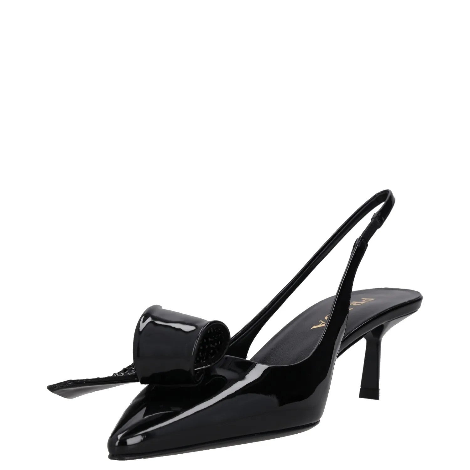 PRADA Womens Modellerie Torchon 55 Mid Heel Point Toe Pumps Black UK5.5 RRP 1320 — View 3