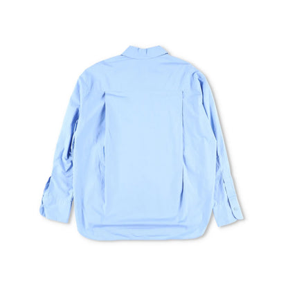 FRANKIE SHOP Women Lui Organic Cotton Button Up Long Sleeve Shirt Blue XS RRP130 — View 9