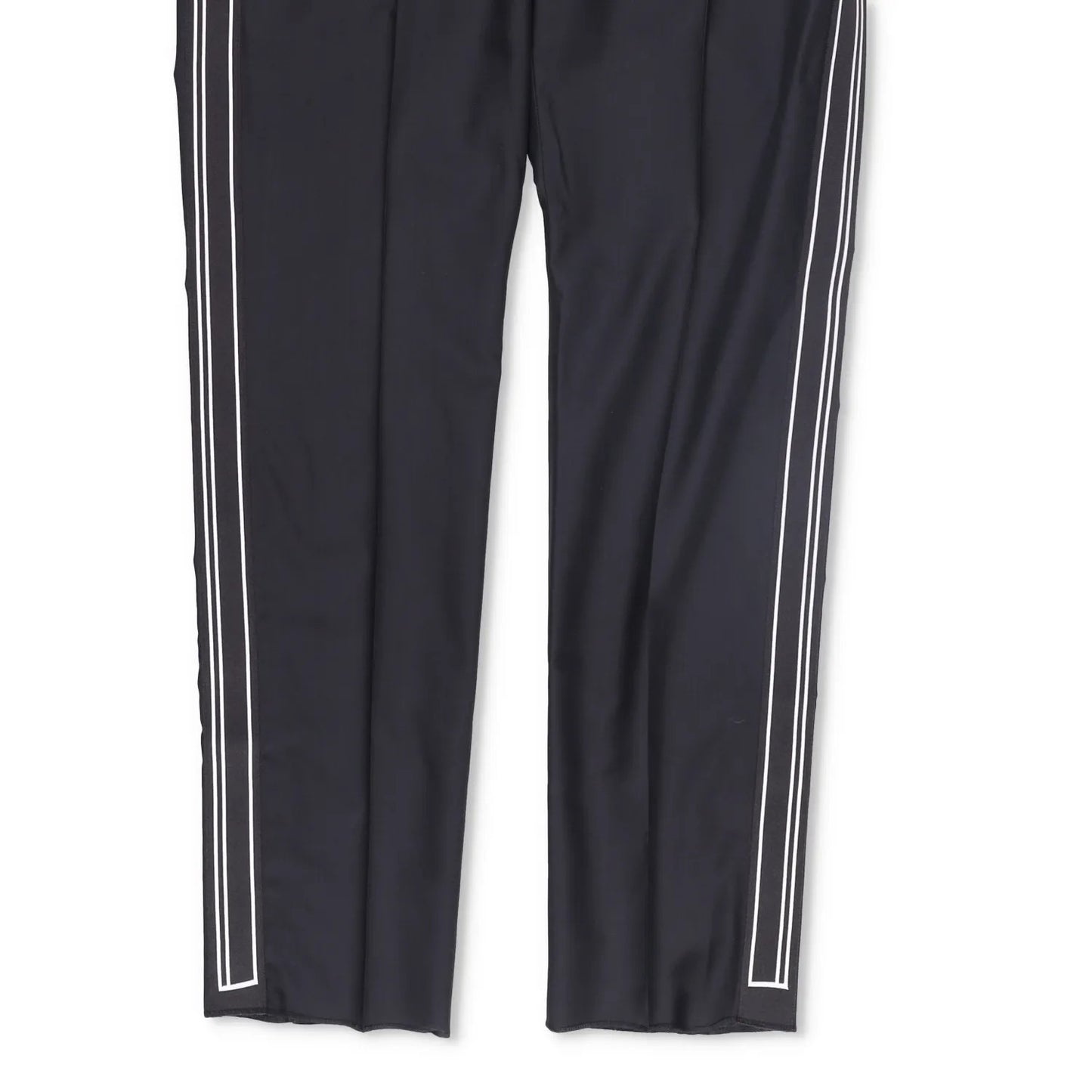 VALENTINO Mens Chino Trousers Black Wool Blend White Striped Size 54 RRP 385 — View 4