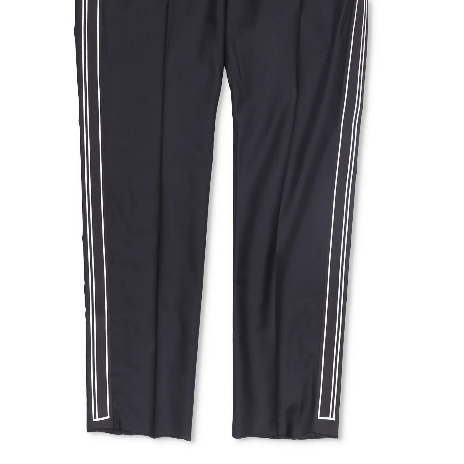 VALENTINO Mens Chino Trousers Black Wool Blend White Striped Size 54 RRP 385 — View 4