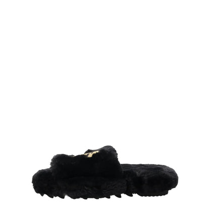 SACAI Womens Hotel Slippers Synthetic Casual Black Faux Fur EU 36 RRP 460 — View 5
