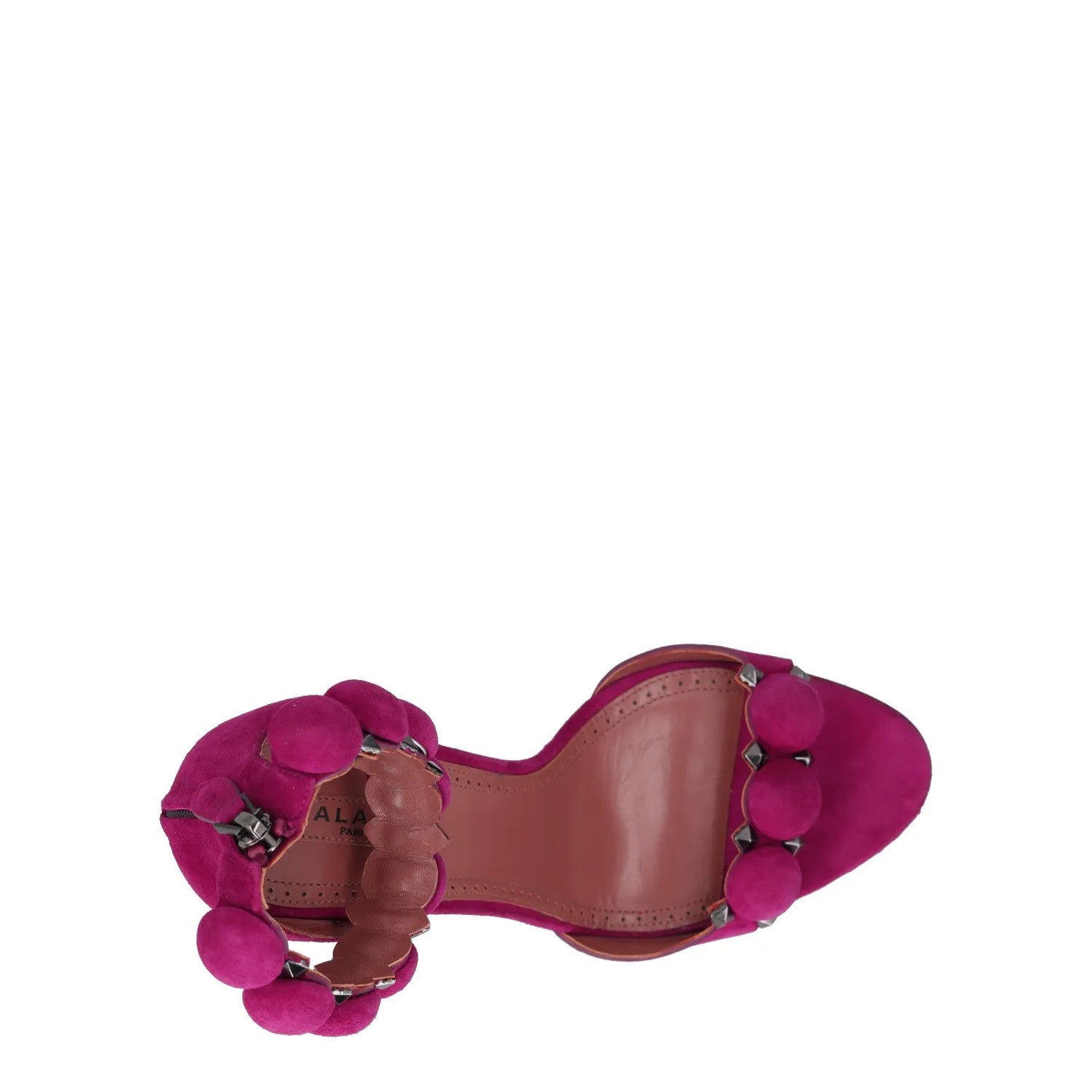 ALAIA Womens High Heels Purple Leather Ankle Strap Open Toe UK 5 RRP 850 — View 7