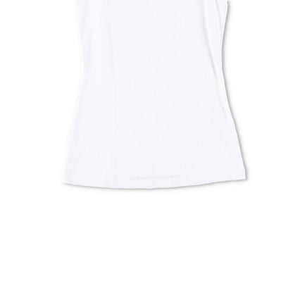BLUMARINE Womens 2T059A Canotta Costina+Spil Crystal Broach Tank White XS RRP265 — View 3