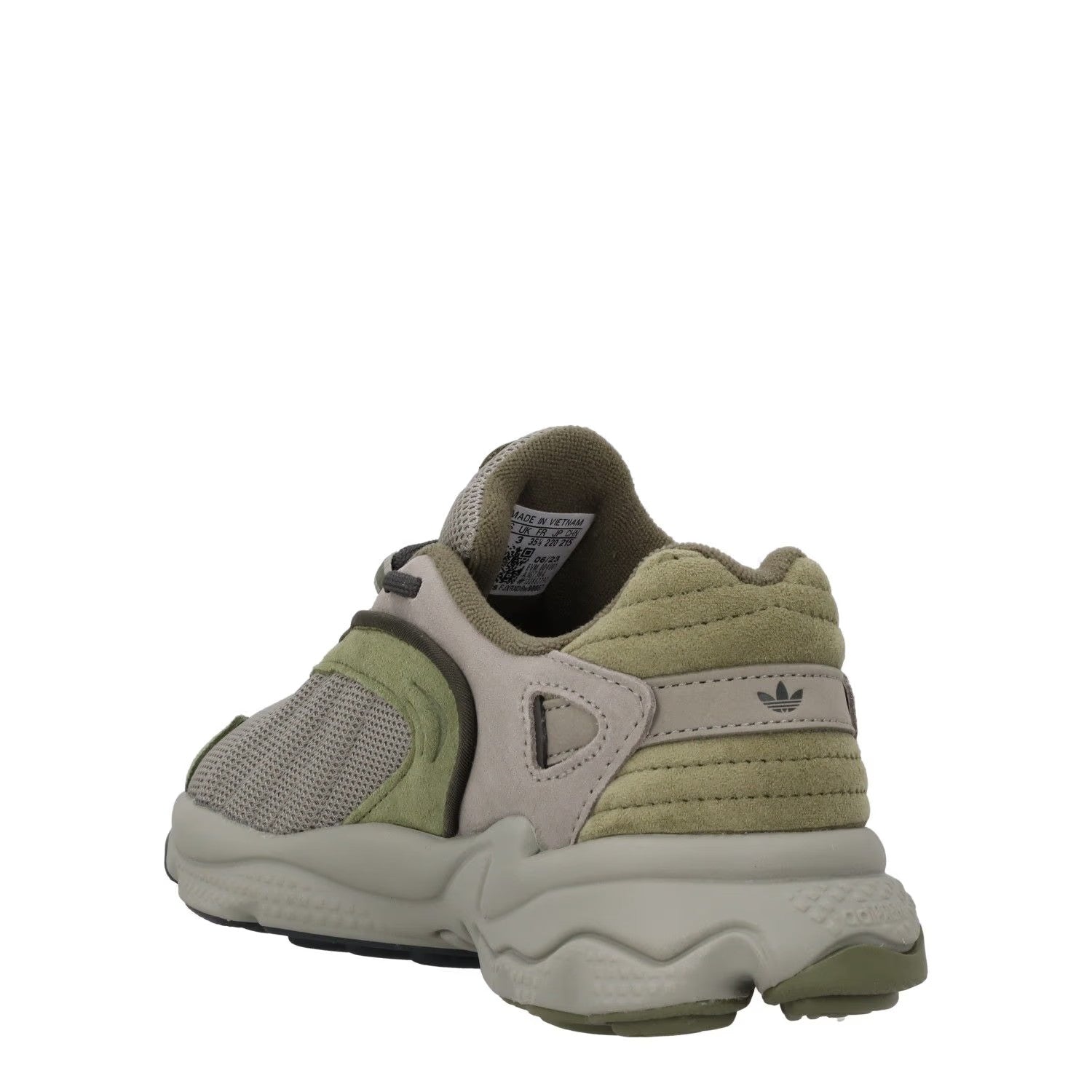 ADIDAS KIDS Trainers Oztral J Leather Low Top Khaki 35.5 RRP 90 — View 5