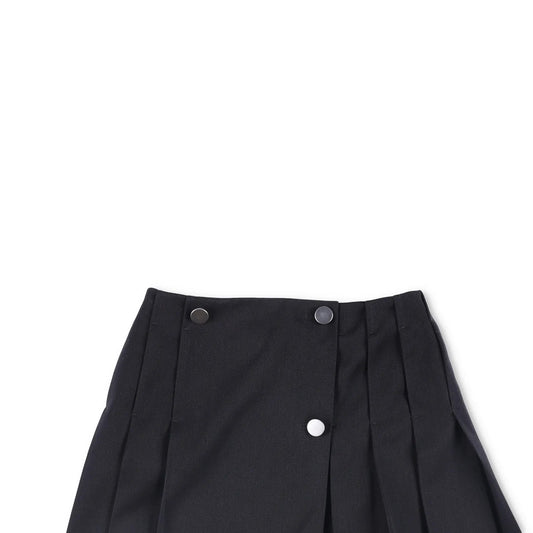 BOTTEGA VENETA Womens Mini Skirt Short Pleated Wool Black Size 38 RRP 1200 — View 2