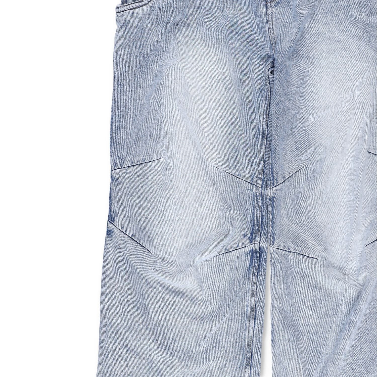 WE11 DONE Womens Sky Wire Detail Denim Pants Relaxed Fit High Rise Blue M RRP795 — View 2