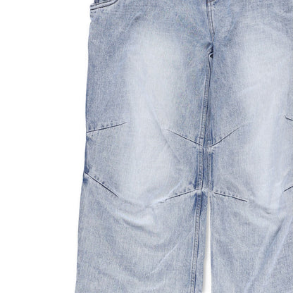 WE11 DONE Womens Sky Wire Detail Denim Pants Relaxed Fit High Rise Blue M RRP795 — View 2