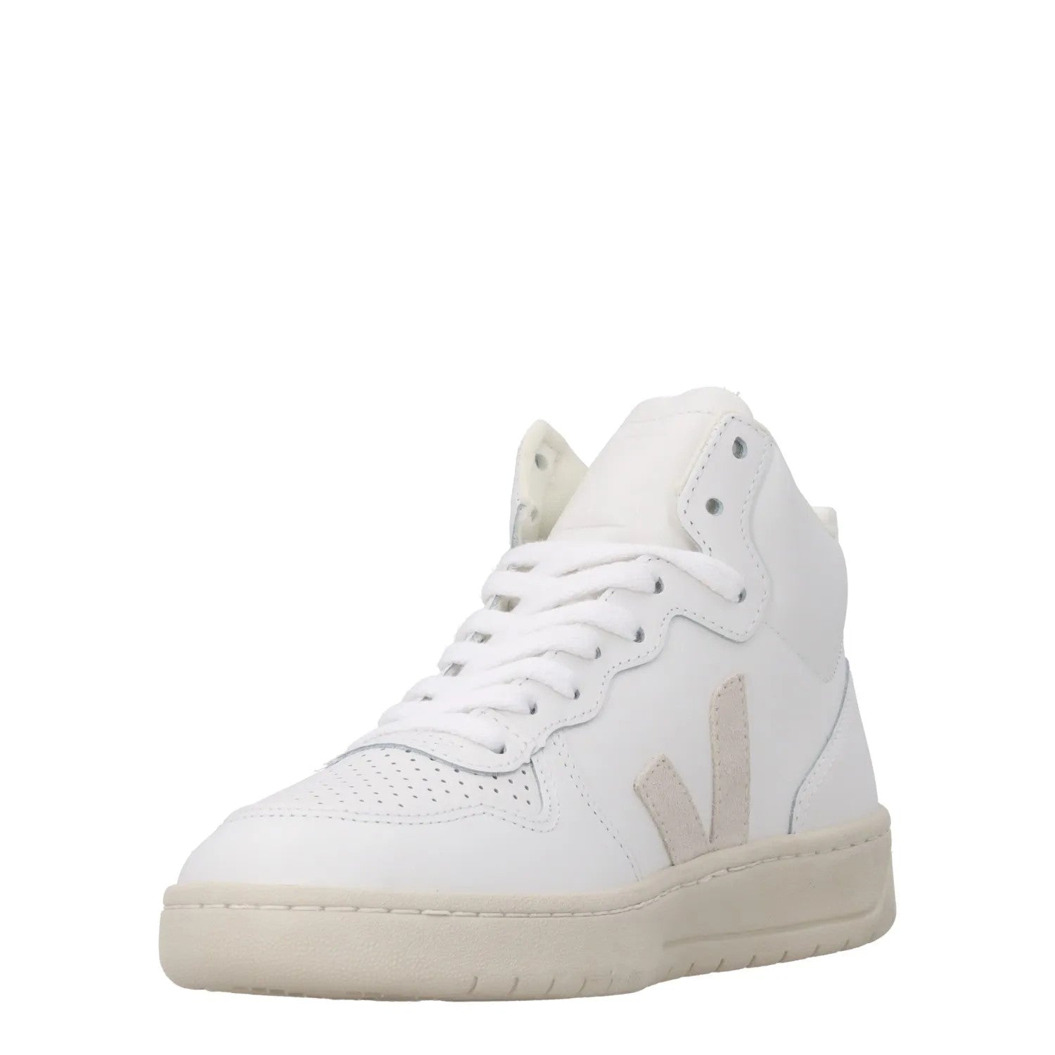 VEJA Ladies V 15 White Leather High Tops Comfort Walking Sneakers EU 38 RRP 170 — View 3