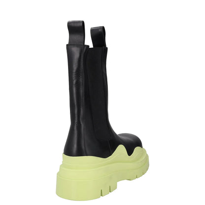 BOTTEGA VENETA Mens Chelsea Boots Black Yellow Leather High Ankle UK 11 RRP 1090 — View 6