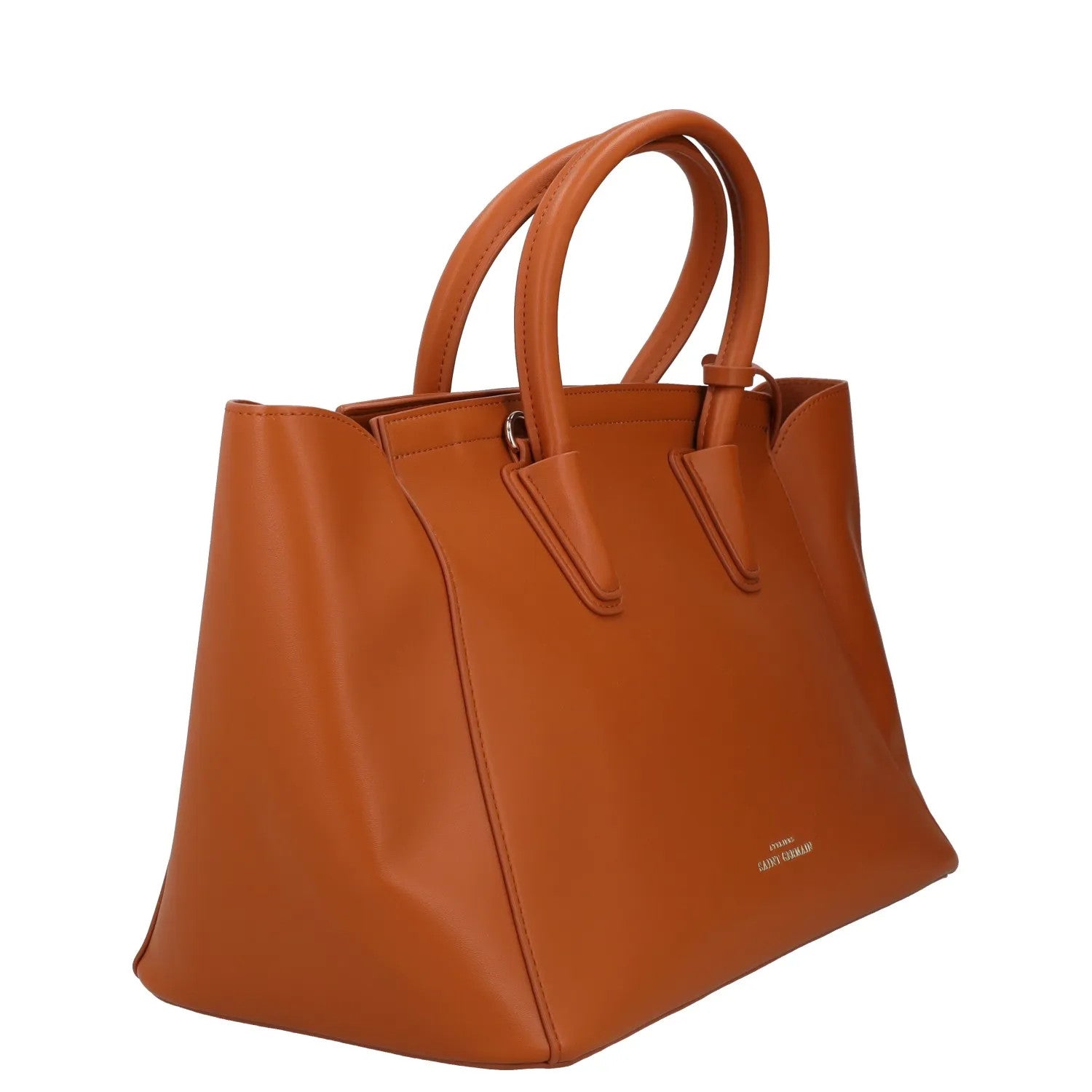 ATELIERS SAINT GERMAIN Womens Satchel Top Handle Bag Brown Leather L RRP689 — View 6