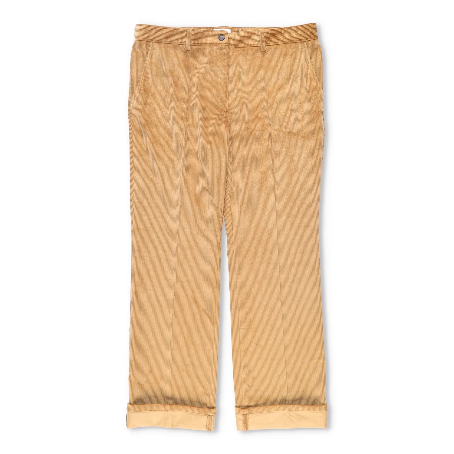 MIU MIU Men Velluto Coste Chino Trousers Yellow Corduroy Slash Pocket 50 RRP1220