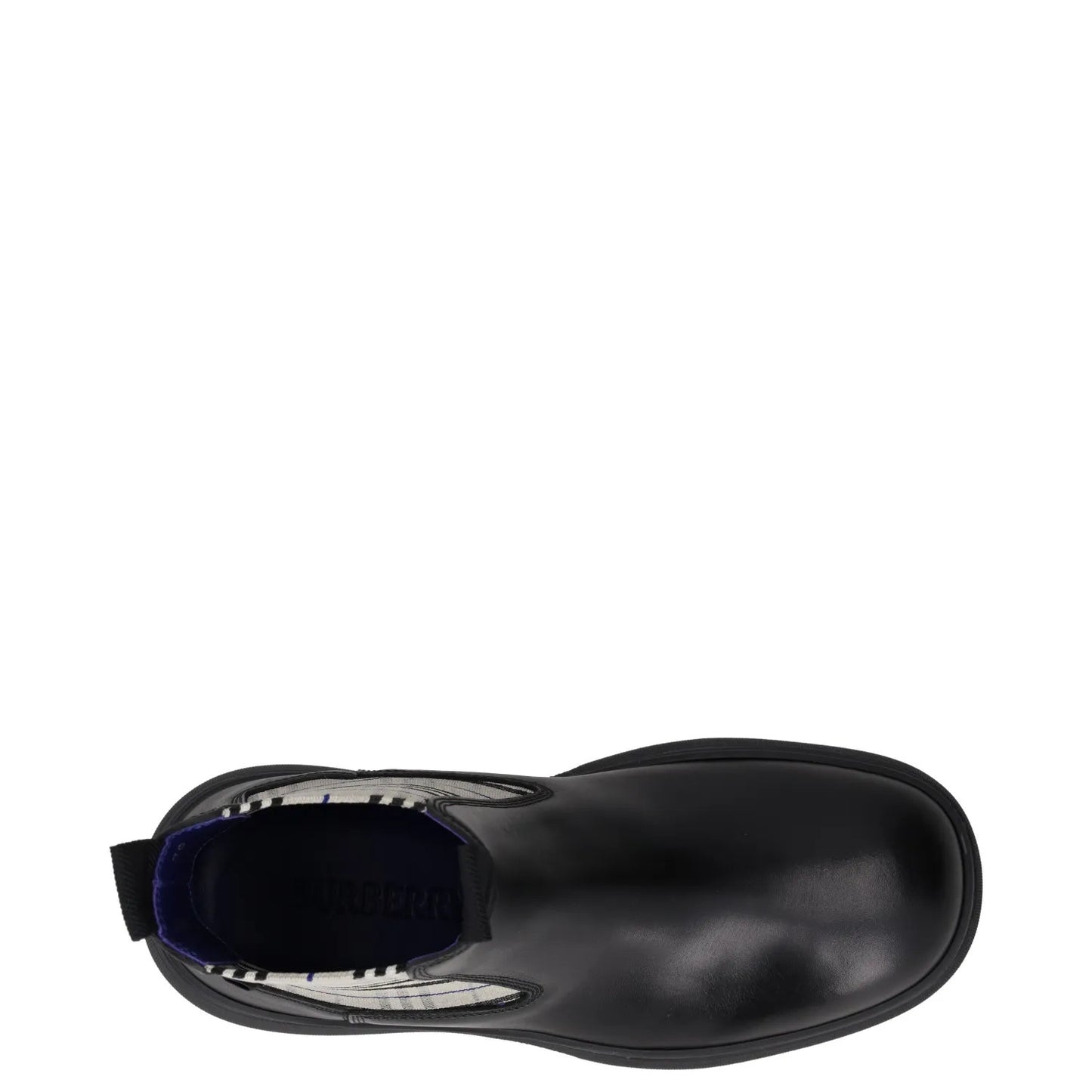 BURBERRY Womens Burb Creeper Chelsea Boot Flat Check Pattern Black UK3 RRP 828 — View 7