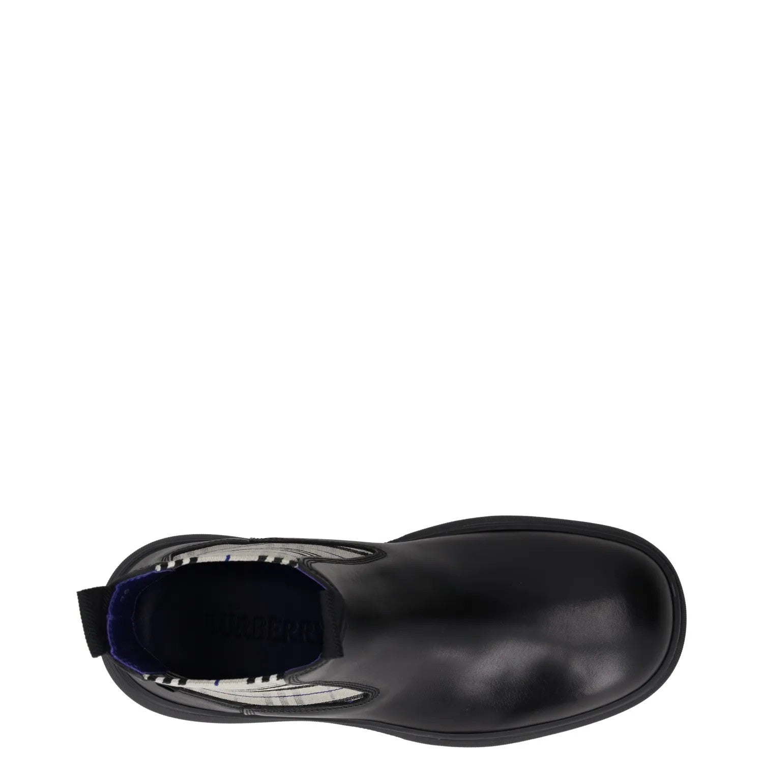 BURBERRY Womens Burb Creeper Chelsea Boot Flat Check Pattern Black UK3 RRP 828 — View 7