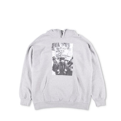 WWS Mens Hoodie Cotton Hoodie Pullover Front Large Print Grey Size S RRP 150 — View 5