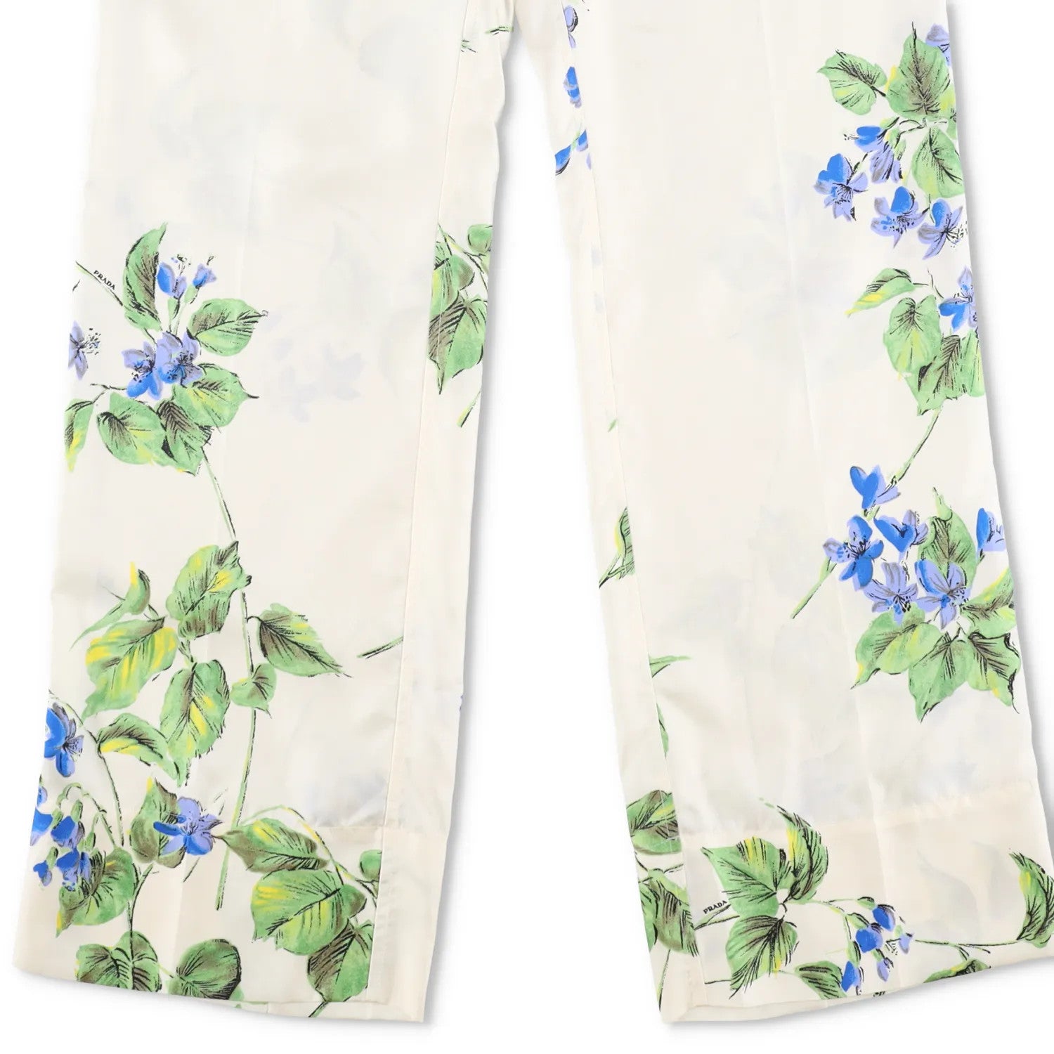 PRADA Womens Flared Trousers High Rise Floral Print Multicoloured 38 RRP 1520 — View 3