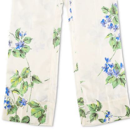 PRADA Womens Flared Trousers High Rise Floral Print Multicoloured 38 RRP 1520 — View 3