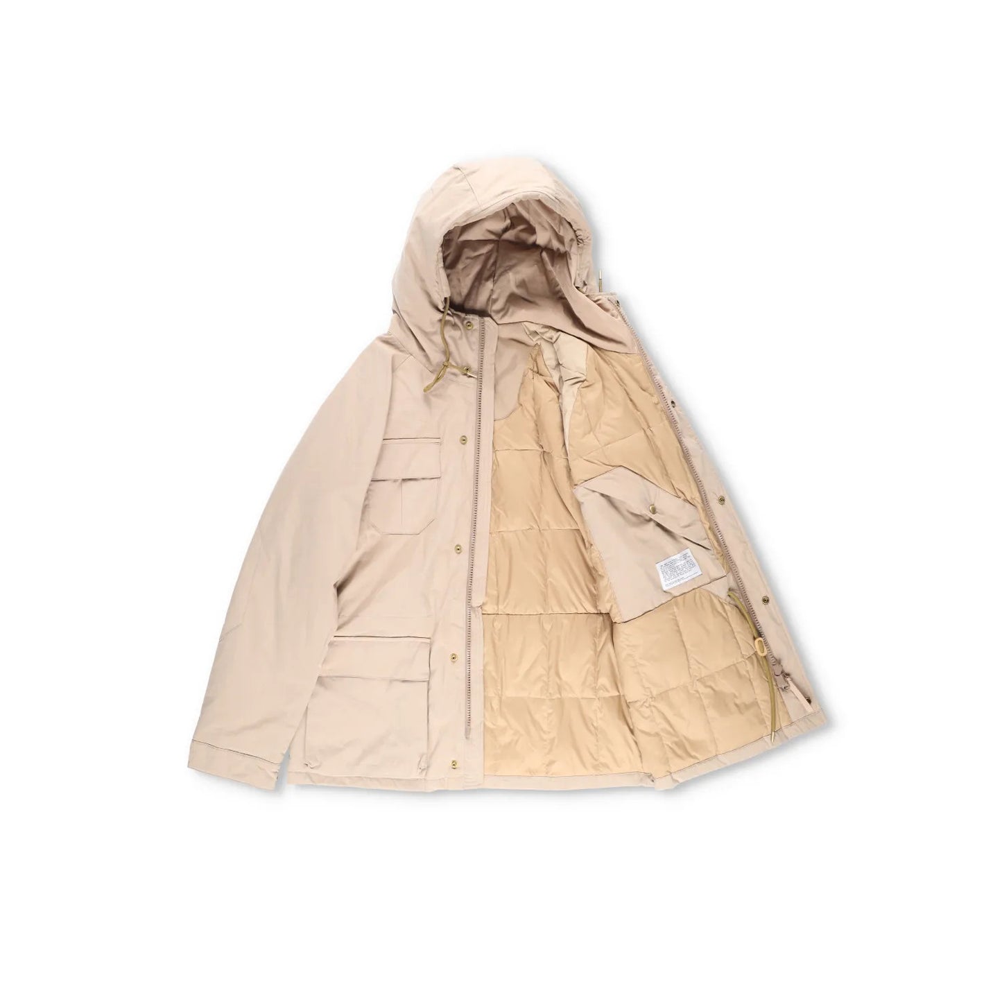 HOLUBAR Mens Parka Coat Cotton Nylon Polyester Blend Mid Length Beige L-4 RRP500 — View 7