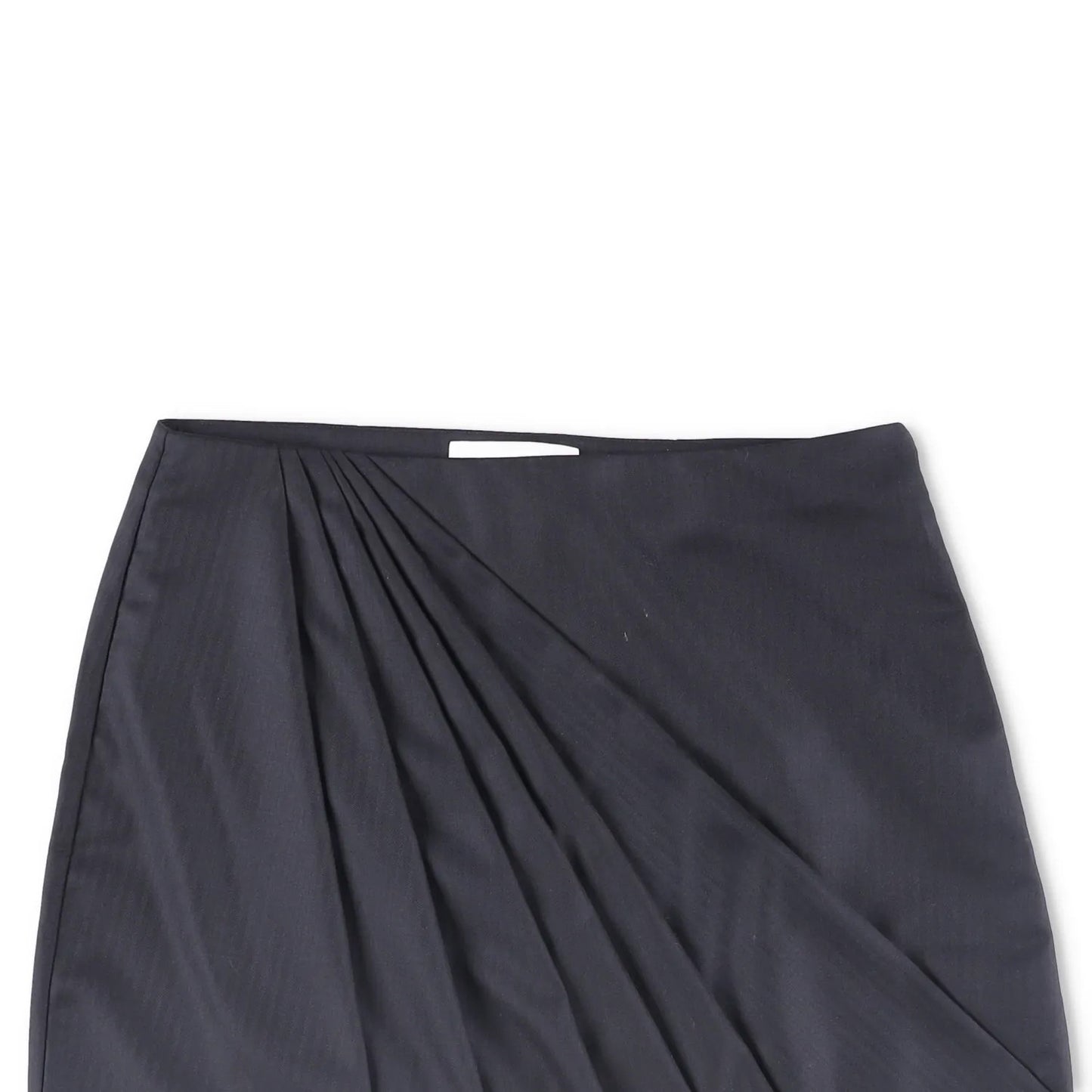RACIL Women Misha Herringbone Wool High Waisted Mini Draped Skirt Black 3 RRP420 — View 2