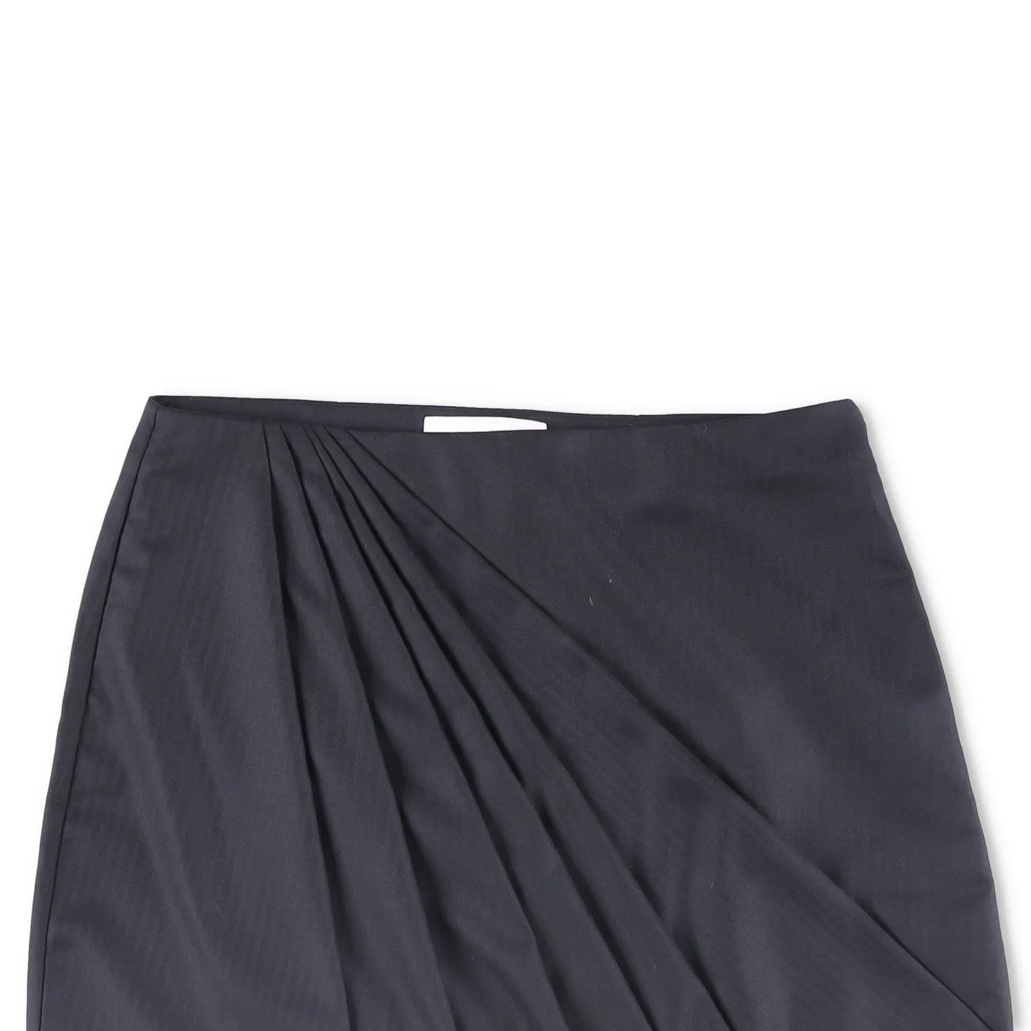 RACIL Women Misha Herringbone Wool High Waisted Mini Draped Skirt Black 3 RRP420 — View 2