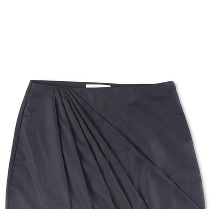 RACIL Women Misha Herringbone Wool High Waisted Mini Draped Skirt Black 3 RRP420 — View 2