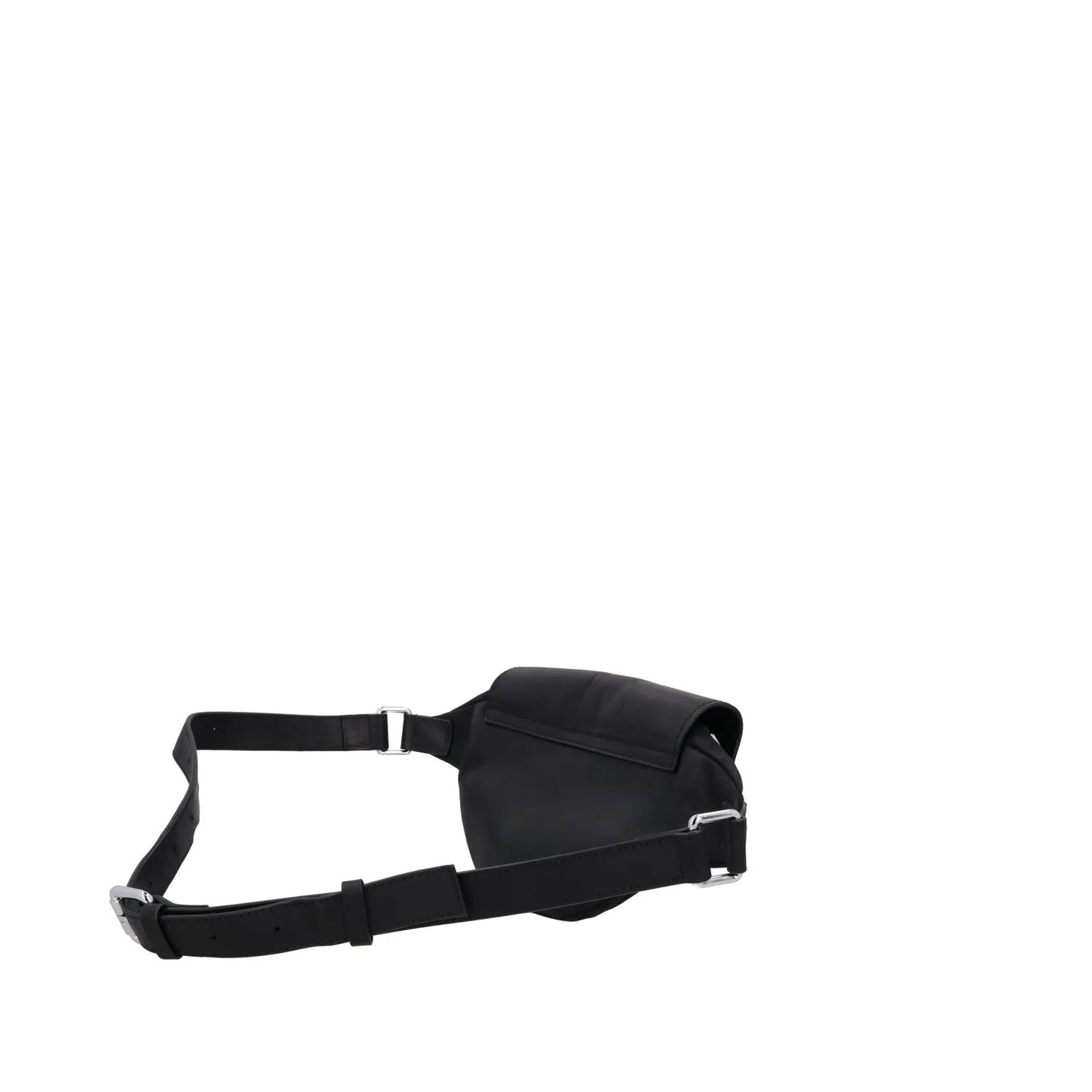 MYL BERLIN Womens Black Leather Waist Pack Flap Closure Adjustable S RRP 125 — View 6