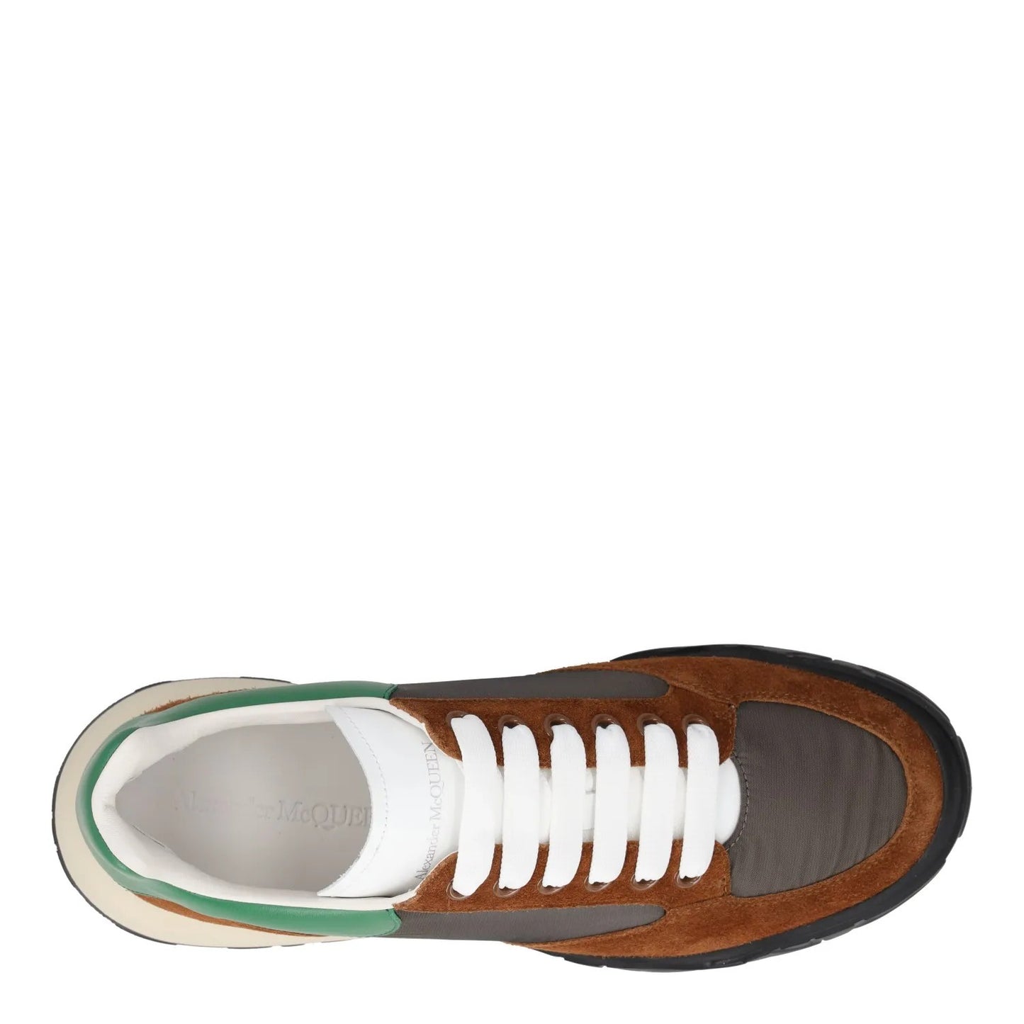 ALEXANDER MCQUEEN Mens Brown Green Leather Low Top Lace Up UK 8.5 RRP 450 — View 7